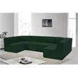 Meridian Furniture Ollie Green Boucle Fabric Modular Sectional