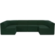 Meridian Furniture Ollie Green Boucle Fabric Modular Sectional