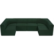 Meridian Furniture Ollie Green Boucle Fabric Modular Sectional