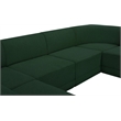 Meridian Furniture Ollie Green Boucle Fabric Modular Sectional