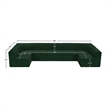 Meridian Furniture Ollie Green Boucle Fabric Modular Sectional