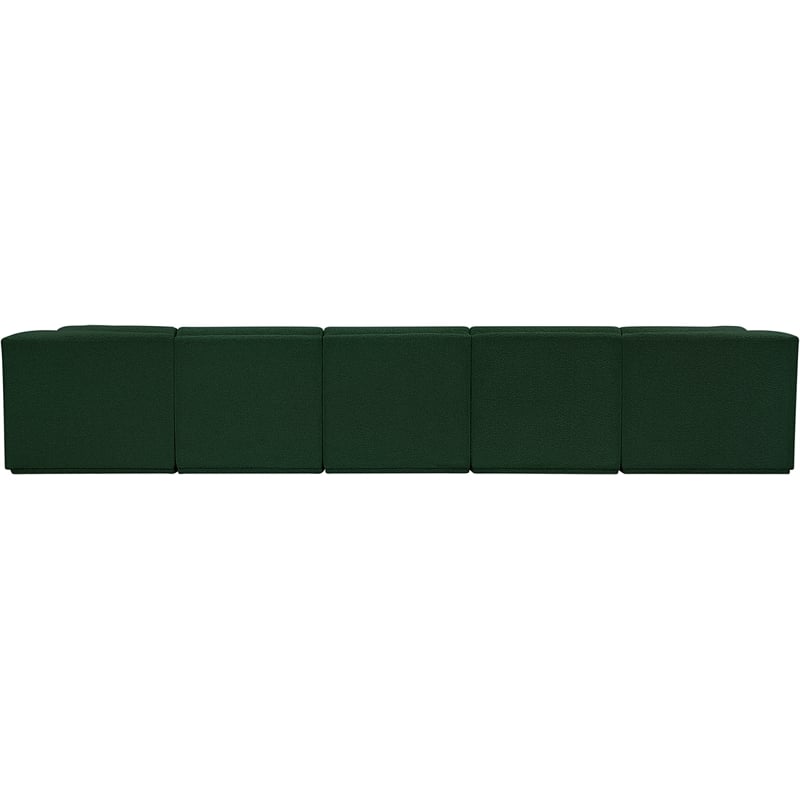 Meridian Furniture Ollie Green Boucle Fabric Modular Sectional
