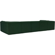 Meridian Furniture Ollie Green Boucle Fabric Modular Sectional