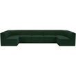 Meridian Furniture Ollie Green Boucle Fabric Modular Sectional
