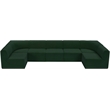Meridian Furniture Ollie Green Boucle Fabric Modular Sectional