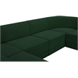 Meridian Furniture Ollie Green Boucle Fabric Modular Sectional