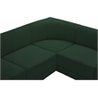 Meridian Furniture Ollie Green Boucle Fabric Modular Sectional