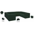 Meridian Furniture Ollie Green Boucle Fabric Modular Sectional