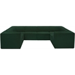 Meridian Furniture Ollie Green Boucle Fabric Modular Sectional