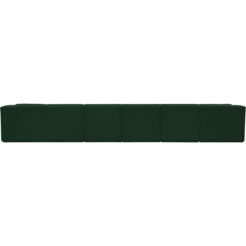 Meridian Furniture Ollie Green Boucle Fabric Modular Sectional