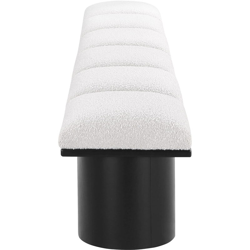 Meridian Furniture Pavilion Cream Boucle Fabric Bench