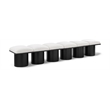 Meridian Furniture Pavilion Cream Boucle Fabric Bench