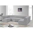 Meridian Furniture Ollie Grey Boucle Fabric Modular Sectional