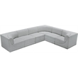 Meridian Furniture Ollie Grey Boucle Fabric Modular Sectional