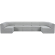 Meridian Furniture Ollie Grey Boucle Fabric Modular Sectional