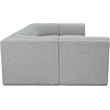 Meridian Furniture Ollie Grey Boucle Fabric Modular Sectional