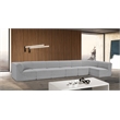 Meridian Furniture Ollie Grey Boucle Fabric Modular Sectional