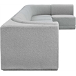 Meridian Furniture Ollie Grey Boucle Fabric Modular Sectional