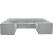 Meridian Furniture Ollie Grey Boucle Fabric Modular Sectional