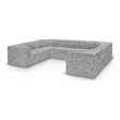 Meridian Furniture Ollie Grey Boucle Fabric Modular Sectional