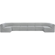 Meridian Furniture Ollie Grey Boucle Fabric Modular Sectional
