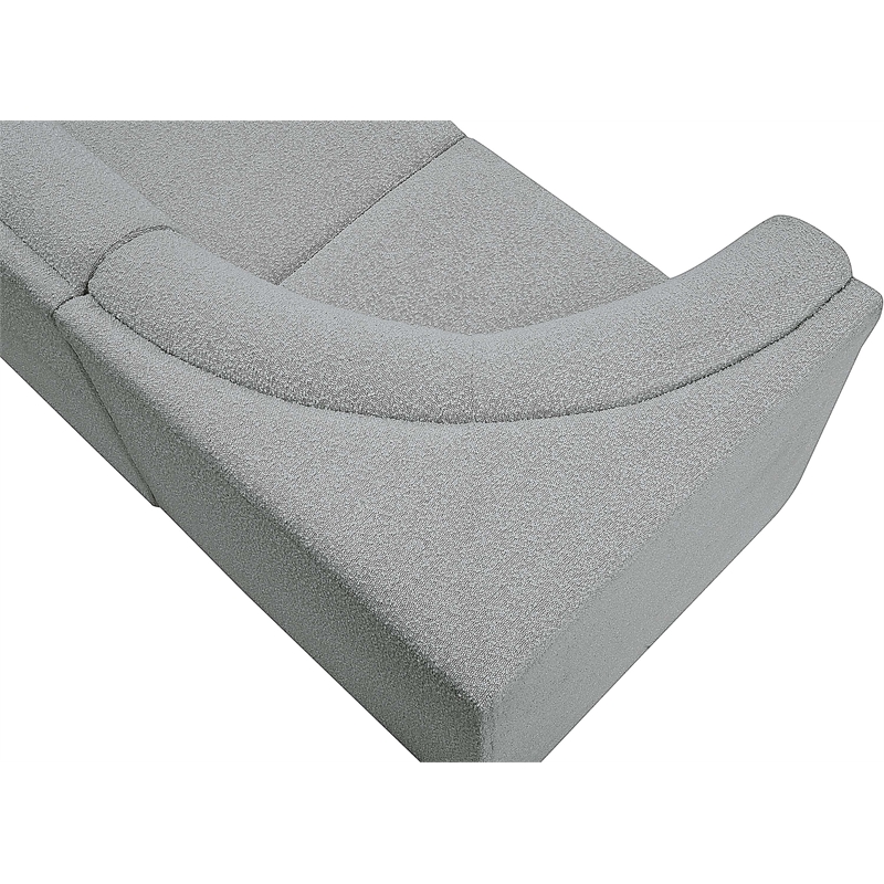 Meridian Furniture Ollie Grey Boucle Fabric Modular Sectional