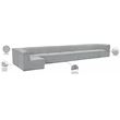 Meridian Furniture Ollie Grey Boucle Fabric Modular Sectional