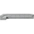 Meridian Furniture Ollie Grey Boucle Fabric Modular Sectional