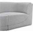 Meridian Furniture Ollie Grey Boucle Fabric Modular Sectional