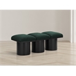 Meridian Furniture Pavilion Green Boucle Fabric Bench