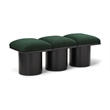 Meridian Furniture Pavilion Green Boucle Fabric Bench