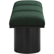 Meridian Furniture Pavilion Green Boucle Fabric Bench
