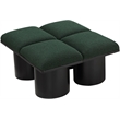 Meridian Furniture Pavilion Green Boucle Fabric Bench