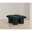Meridian Furniture Pavilion Green Boucle Fabric Bench