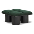 Meridian Furniture Pavilion Green Boucle Fabric Bench
