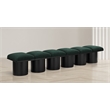 Meridian Furniture Pavilion Green Boucle Fabric Bench