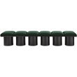 Meridian Furniture Pavilion Green Boucle Fabric Bench