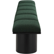 Meridian Furniture Pavilion Green Boucle Fabric Bench