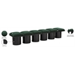 Meridian Furniture Pavilion Green Boucle Fabric Bench