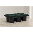 Meridian Furniture Pavilion Green Boucle Fabric Bench