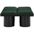 Meridian Furniture Pavilion Green Boucle Fabric Bench