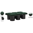 Meridian Furniture Pavilion Green Boucle Fabric Bench