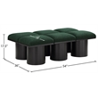 Meridian Furniture Pavilion Green Boucle Fabric Bench