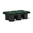 Meridian Furniture Pavilion Green Boucle Fabric Bench
