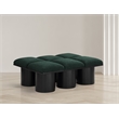 Meridian Furniture Pavilion Green Boucle Fabric Bench