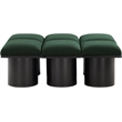 Meridian Furniture Pavilion Green Boucle Fabric Bench