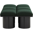 Meridian Furniture Pavilion Green Boucle Fabric Bench