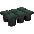 Meridian Furniture Pavilion Green Boucle Fabric Bench