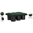 Meridian Furniture Pavilion Green Boucle Fabric Bench