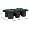 Meridian Furniture Pavilion Green Boucle Fabric Bench